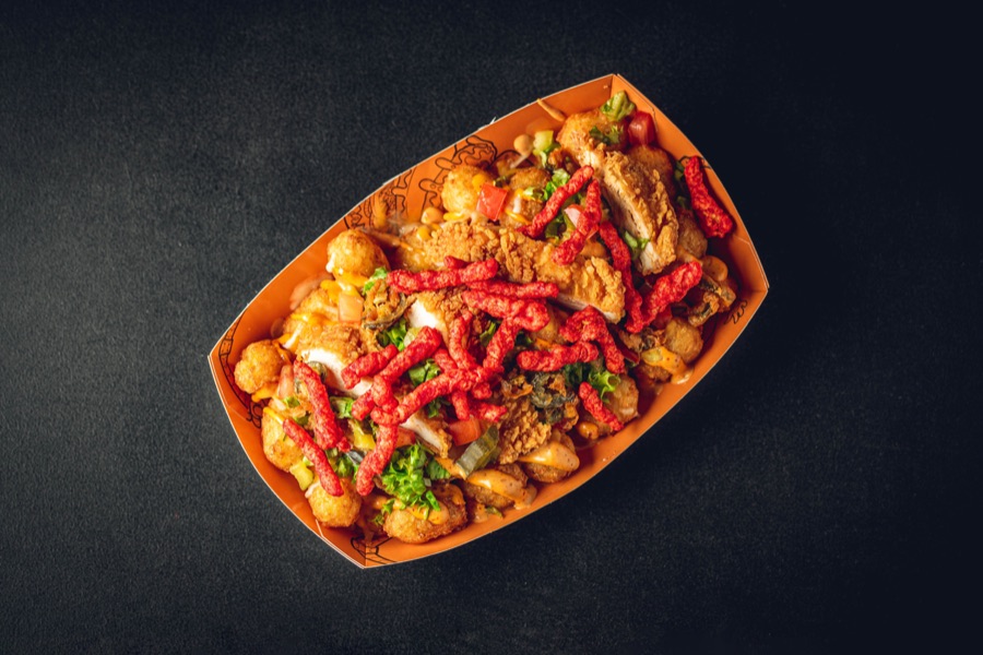 Cheetos Loaded Chicken Tots at PHAT Buns