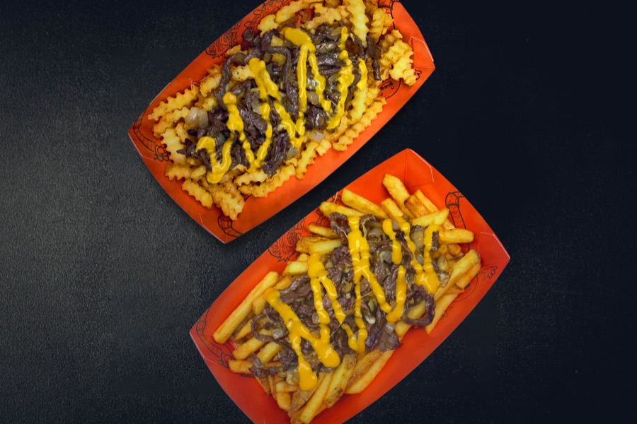 Philly Cheesesteak Loaded Fries at PHAT Buns