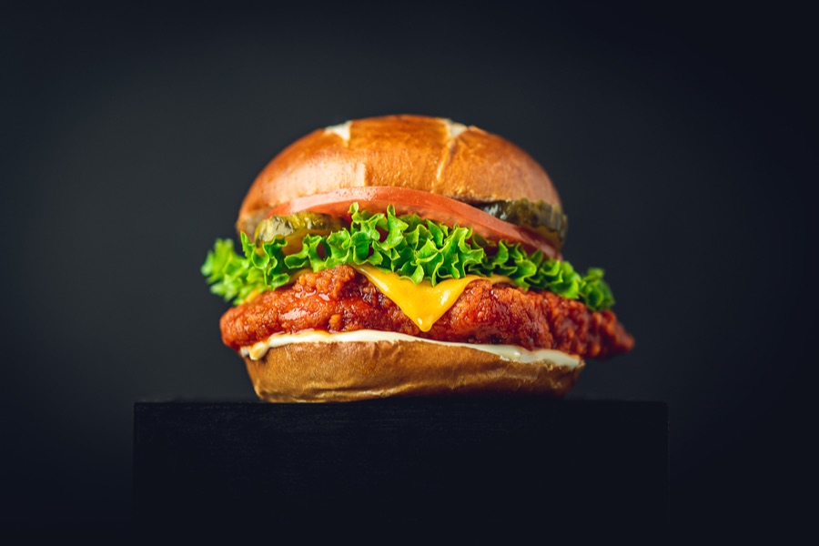 Spicy Buffalo Burger at PHAT Buns